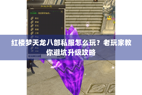 红楼梦天龙八部私服怎么玩?老玩家教你避坑升级攻略 红楼梦天龙八部私服怎么玩?老玩家教你避坑升级攻略