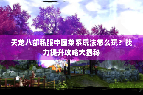 天龙八部私服中国菜系玩法怎么玩?战力提升攻略大揭秘 天龙八部私服中国菜系玩法怎么玩?战力提升攻略大揭秘