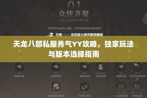 天龙八部私服秀气YY攻略，独家玩法与版本选择指南