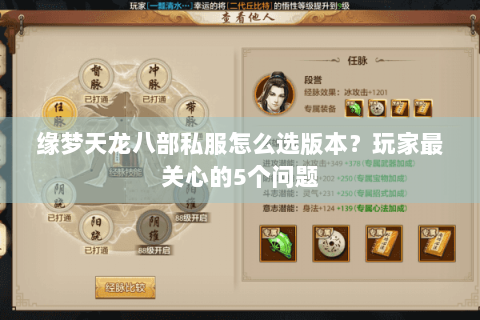缘梦天龙八部私服怎么选版本？玩家最关心的5个问题