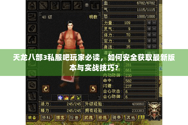 天龙八部3私服吧玩家必读，如何安全获取最新版本与实战技巧？