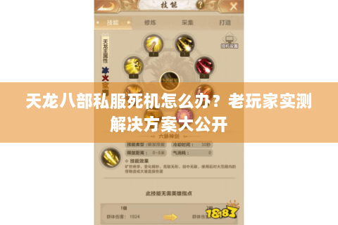 天龙八部私服死机怎么办?老玩家实测解决方案大公开 天龙八部私服死机怎么办?老玩家实测解决方案大公开