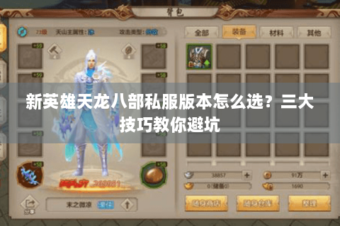新英雄天龙八部私服版本怎么选?三大技巧教你避坑 新英雄天龙八部私服版本怎么选?三大技巧教你避坑