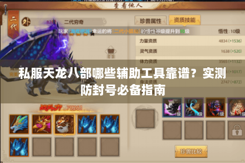 私服天龙八部哪些辅助工具靠谱？实测防封号必备指南