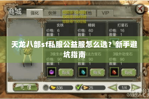 天龙八部sf私服公益服怎么选？新手避坑指南