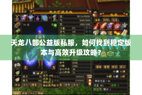 天龙八部公益版私服,如何找到稳定版本与高效升级攻略? 天龙八部公益版私服,如何找到稳定版本与高效升级攻略?