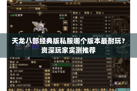 天龙八部经典版私服哪个版本最耐玩？资深玩家实测推荐