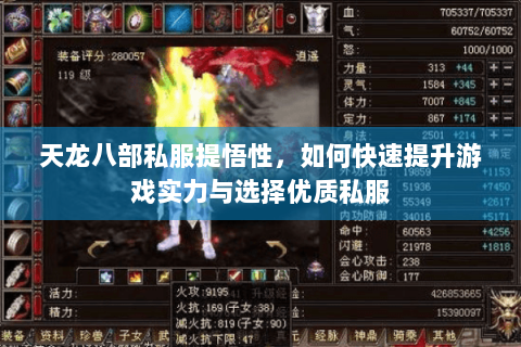 天龙八部私服提悟性,如何快速提升游戏实力与选择优质私服 天龙八部私服提悟性,如何快速提升游戏实力与选择优质私服