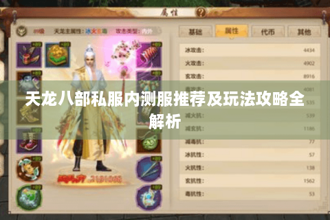 天龙八部私服内测服推荐及玩法攻略全解析 天龙八部私服内测服推荐及玩法攻略全解析