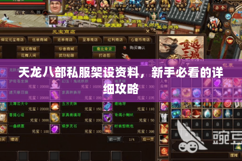 天龙八部私服架设资料，新手必看的详细攻略