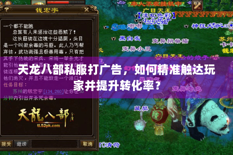 天龙八部私服打广告，如何精准触达玩家并提升转化率？
