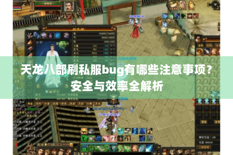 天龙八部刷私服bug有哪些注意事项？安全与效率全解析