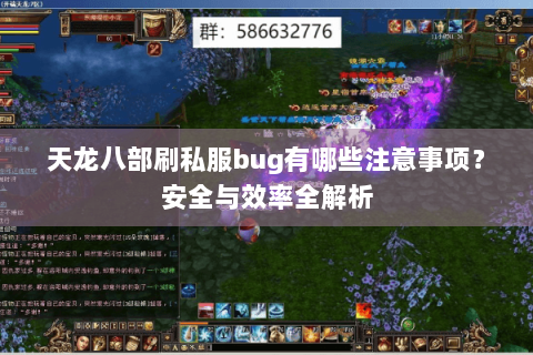 天龙八部刷私服bug有哪些注意事项？安全与效率全解析